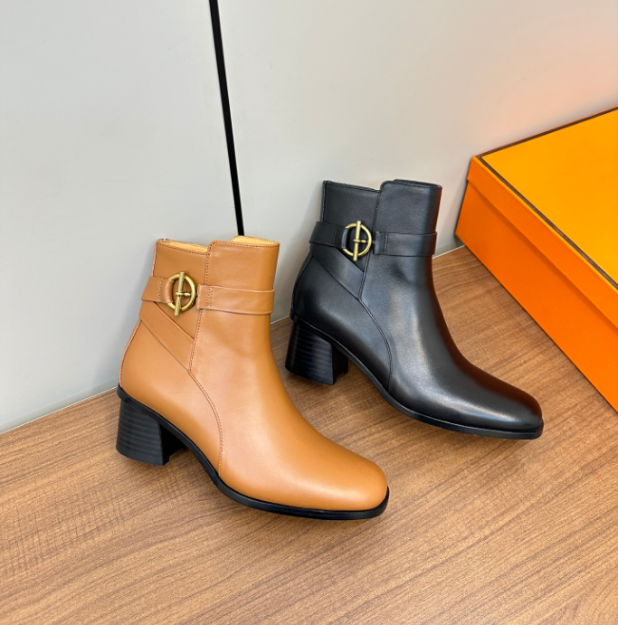 Replica Top Quality Hermes Jill 60 Ankle Leather Boot